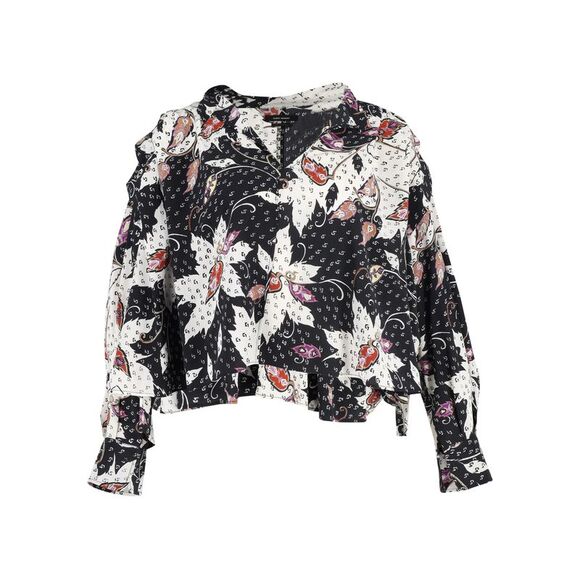 Isabel Marant Tops - Isabel Marant Ricky Ruffled Printed Crepe De Chine Blouse In Multicolor Silk